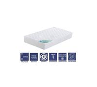 Lot de 2 Matelas 100x200 x 21 cm + 2 Alèses + 2 Oreillers Visco - Très Ferme - Aertech+ 35 Kg/m3 HR Dernière Génération - Très Respirant