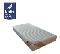 Lot de 2 Matelas 20 cm Soutien Ferme 90x200 Mousse Mémoire de Forme 55 Kg/m3 + 2 Oreillers à Mémoire de Forme OFFERTS valeur 178 € Up&down Visco Nuits d'Or G