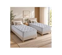 LOT DE 2 Matelas 70x190 cm - 20 cm - 5 Zones de Confort - Accueil Moelleux - Soutien Ferme - Mes choix de sommeil