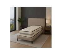 Lot de 2 Matelas 70x190 cm Memoire de Forme 70 Kg/m3 + 2 Aleses 70x190 x Hauteur 25,5 cm Ferme - 7 Zones de Confort - Ame Poli Lattex Haute
