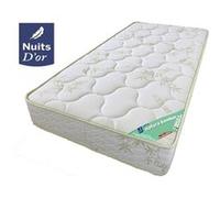 Lot de 2 Matelas 70x190 Tissu avec Bambou Naturel Mousse HR 35 Kg/m3 - 21 Cm Soutien Ferme + 2 Oreillers à Mémoire de Forme valeur 178 € 70 190 Natura Nuits d'Or G