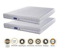 Lot de 2 matelas 70x190 x 20 cm souple + oreiller visco + 2 alèses - spécial sommier electrique - déhoussable housse lavable - 7 zones de confort - a G