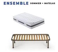 Lot de 2 Matelas 80x190 x 23 cm + 2 Protèges Matelas Offerts Spécifique pour Sommier Articulé avec Latex Naturel densité 80 Kg/m3 - Tissu 100% Coton - Compatible Sommiers Articulés - Soutien Ferme G