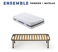 Lot de 2 matelas 80x190 x 23 cm avec latex naturel densité 80 kg/m3 - tissu 100% coton - compatible sommiers articulés - soutien très ferme G