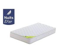 Lot de 2 Matelas 80x200 Mousse Haute Résilience Densité 35 Kg/m3 - 21 Cm - Soutien Souple + 2 Oreillers à Mémoire de Forme + 2 Protèges Matelas OFFERTS Calme 2 x 80 200 Nuits d'Or G
