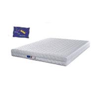 Lot de 2 Matelas 90x190 Mousse Poli Lattex Indéformable - 20 cm - Déhoussable - Ferme + 2 Oreillers à Mémoire de Forme 90 190 Pink