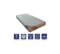Lot de 2 Matelas 90x200 x 19 cm Très Ferme + 2 Oreillers Visco - Spécial Sommier Electrique - 5 Zones de Confort - Noyau Aertech+ 35 Kg/m3 HR