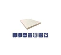 Lot de 2 Matelas Ferme Mémoire de Forme + 2 Alèses 80x200 x 10 cm + 2 Oreillers Visco - 5 zones de Confort - Noyau Poli Lattex HR Dernière Génération