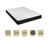 Lot de 2 Matelas Latex 76 Kg/m3 + Mousse 35 Kg/m3 100x200 x 20 cm - Ferme - 7 Zones de Confort - Hypoallergénique