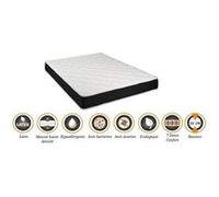 Lot de 2 matelas latex 76 kg/m3 + mousse 35 kg/m3 80x200 x 20 cm ferme + oreiller visco + 2 alèses 7 zones de confort - hypoallergénique G