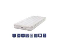 Lot de 2 Matelas Latex Naturel + 2 Alèses 90x190 x 23 cm Très Ferme - Tissu 100% Coton - Déhoussable Housse Lavable - 7 Zones de Confort - Noyau Poli