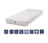 Lot de 2 Matelas Latex Naturel 80x200 x 23 cm Très Ferme - Tissu 100% Coton - Déhoussable Housse Lavable - 7 Zones de Confort - Noyau Poli Lattex HR Dernière Génération - Très Respirant