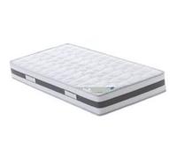 Lot de 2 Matelas Mémoire de Forme 60 Kg/m3 90x190 x 23 cm Ferme + 2 Oreillers Visco - 7 Zones de Confort - Noyau Poli Lattex HR Dernière Génération - Très Respirant G