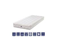 Lot de 2 Matelas Mémoire de Forme 80x190 x 23 cm Ferme - Déhoussable Housse Lavable - 7 Zones de Confort - Noyau Poli Lattex HR Dernière Génération -