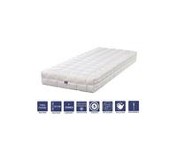 Lot de 2 Matelas Mémoire de Forme 90x190 x 20 cm Très Ferme - Déhoussable Housse Lavable - 7 Zones de Confort - Noyau Poli Lattex HR Dernière Génération - Très Respirant Blanc