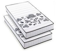 BLUE MOON Lot de 2 Matelas Mousse Breizh 90x190. Mousse profilée 5 Zones de Confort. Épaisseur 15cm - Fabriqué en Belgique