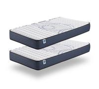Lot de 2 Matelas Perfect Dream 90x200 cm - 30 cm - Mousse mémoire de Forme + Blue Latex - Soutien Ferme - 7 Zones -