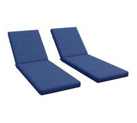 Lot de 2 matelas pour chaise longue - Outsunny - 190.5x58.4x7cm - Tissu - bleu