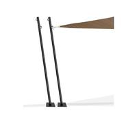 IDMarket Mâts de fixation pour voile d'ombrage H.220 cm Acier - Lot de 2