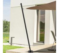 IDMarket Mâts de fixation pour voile d'ombrage H.220 cm Acier - Lot de 2