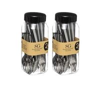 - Lot de 2 Ménagères Tamaris - 48 couverts - Gris - Tamaris