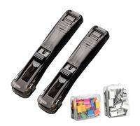 Lot de 2 mini agrafeuses robustes - Ergonomiques et réutilisables - Pour étudiants, livres, écrivains, salles de classe, Zuha