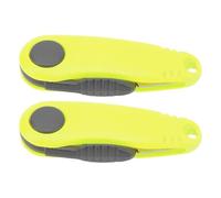 Lot De 2 Mini Ciseaux De Badminton Rapides En Forme De Crevette, Coupe-Fil De Pêche Pliable Et Portable, Jaune Fluo