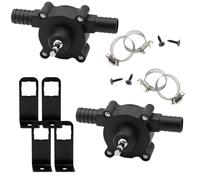 Lot de 2 mini pompes électriques portables pour perceuse électrique, pompe à eau, moteurs diesel, huile, liquide, eau, main, pompes de transfert automatiques, vitesse de pompage rapide