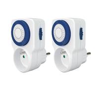Lot de 2 mini programmateurs journalier mecanique, 48 programmes, 3500W - Tibelec