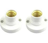 Lot de 2 mini supports d'ampoule E14 en plastique pour éclairage d'expériences étudiantes Accessoires de bricolage Type à vis