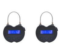 Lot de 2 minuteurs intelligents à verrouillage horaire avec écran LCD, rechargeables par USB, noirs, pour accessoires d'équipement de soudag