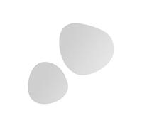 - Lot de 2 Miroirs Adhésifs "Galet" 40cm Blanc