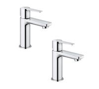 Lot de 2 mitigeurs lavabo GROHE Lineare XS sans tirette