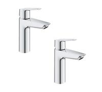 Lot de 2 Mitigeurs lavabo Grohe Start 2021 avec vidage Push-Open chromé