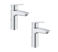 Lot de 2 mitigeurs lavabo Grohe Start 2021 taille S avec vidage chrome