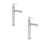 Lot de 2 mitigeurs lavabo haut JACOB DELAFON Cléo 1889 chromés