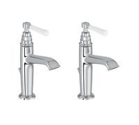 Lot de 2 mitigeurs lavabo JACOB DELAFON Cléo 1889 chromé