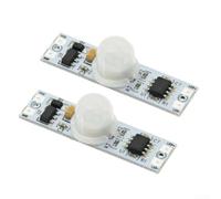 Lot de 2 modules de détecteur de mouvement PIR 5-24 V avec arrêt automatique pour éclairage de jardin, kit électronique 40 x 10 mm