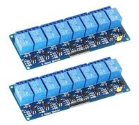 Lot de 2 modules de relais 5 V 8 canaux - Carte d'interface avec optocoupleur - Déclencheur de niveau bas compatible avec Arduino y compris AVR, PIC, ARM, SPS