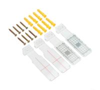 Lot de 2 moniteurs de fissures Tell-Tale pour déformation des murs, jauge acrylique ± 1 mm avec axes X-Y, kit de fixation à vis pour inspection de bâtiments