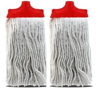 Lot de 2 mop, serpillère à franges pour balai, tête de rechange, tête de balai en coton absorbant, 250 gr -JUANIO- Autre G