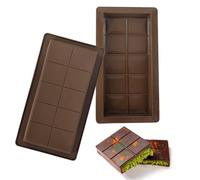 Lot de 2 Moule à chocolat en silicone avec 10 cavités, moules à tablette de chocolat profonds Moules en silicone Barre de chocolat Moules à chocolat profonds Moules à chocolat super profonds