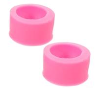 Lot de 2 moules à chignon en silicone - Rose | Cuiseur vapeur, four, réfrigérateur, silicone souple, anti-adhésif, taille de 7,5 cm, couleur rose, lot de 2