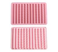 Lot de 2 moules à chocolat avec 12 cavités Accessoires de pâtisserie | Bacs à glaçons pour congélateur pour boulangers, parents, débutants, fêtes avancées, maison, appartement, cuisine, école