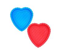 Lot de 2 moules à gâteau en silicone en forme de cour de 25,4 cm pour anniversaire de mariage, tarte, pain, brownie, cheesecake, tarte, flan, pain,