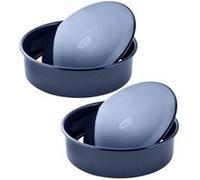 Lot de 2 moules à gâteaux 24,5/24,5 cm en acier Dr Oetker Back-Liebe Bleu