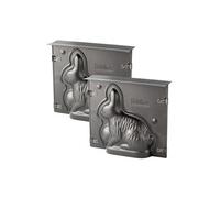 Lot de 2 moules a gâteaux 3D - ZENKER - Forme de lapin de Pâques - 600 ml