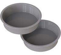 Lot de 2 moules à gâteaux ronds en silicone - 19 cm - Antibactériens