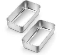 Lot de 2 moules à pâtisserie - Acier inoxydable - 23,5 x 12,7 x 6,3 cm