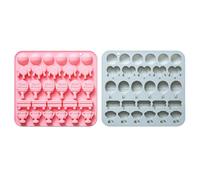 Lot de 2 Moules en Silicone pour à Fete Sportif, forme à Chocolat en Motif Trophées, Raquettes, Balles, pour Bonbons, Cuisson de Cupcakes, Gâteaux au Chocolat et Cookies